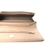 Caviar Quilted Wallet on Chain WOC Dark Beige