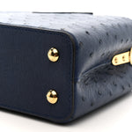 Ostrich Capucines Mini Indigo