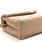 Calfskin Y Quilted Monogram Toy Loulou Crossbody Bag Dusty Grey