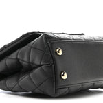 Caviar Quilted Extra Mini Coco Handle Flap Black