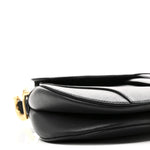 Grained Calfskin Saddle Bag Black
