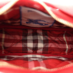 Nylon Horseshoe Crossbody Bag Crayon Red
