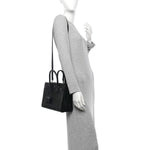 Calfskin Crocodile Embossed Baby Sac De Jour Black