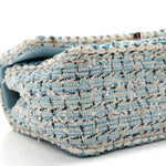 Tweed Braid Mini Flap Blue White Navy