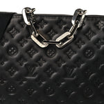 Lambskin Embossed Monogram Coussin MM Black