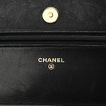 Lambskin Quilted Wallet On Chain WOC Black