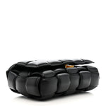 Nappa Maxi Intreccio Padded Cassette Crossbody Bag Black