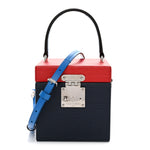 Epi Bleecker Box Indigo Coquelicot