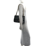 Lambskin Quilted Jumbo Double Flap Black