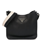 Vitello Daino Soft Hobo Messenger Bag Black