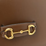 Azalea Calfskin Horsebit 1955 Shoulder Bag Brown Sugar