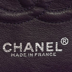 Caviar Quilted Small Double Flap Dark Purple