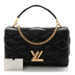 Lambskin Malletage Top Handle GO-14 GM Black