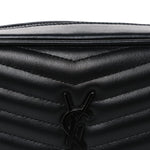 Calfskin Matelasse Monochrome Monogram Mini Lou Camera Bag Black