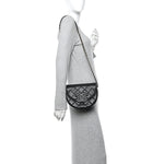 Caviar Quilted Small Messenger Flap Black