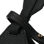 Pebbled Sport Calfskin Medium Lotus Tote Black