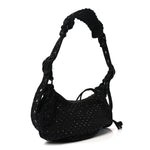 Denim Embellished Le Cagole Shoulder Bag XS Black