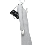 Nappa Vertical Matelasse Small Maxi Horsebit Chain Shoulder Bag Black