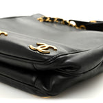 Lambskin Triple CC Shoulder Bag Black