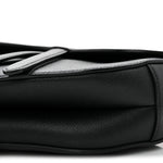 Grained Calfskin Saddle Bag Black