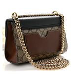 GG Supreme Monogram Calfskin Small Padlock Shoulder Bag Beige Black Cuir