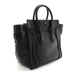 Drummed Calfskin Micro Luggage Black