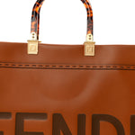 Vitello King Plexiglass Medium Fendi Sunshine Shopper Tote Cuoio