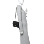 Lambskin Quilted Small Double Flap Black