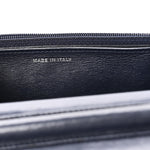 Lambskin Quilted Wallet On Chain WOC Navy Blue