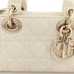 Lambskin Cannage Small Lady D-Joy Latte