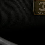 Caviar Quilted Small Messenger Flap Black