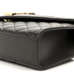 Grain De Poudre Textured Mixed Matelasse Triquilt Medium Monogram Satchel Pebble