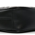 Calfskin Matelasse Mini GG Marmont Crossbody Bag Black