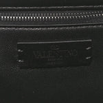 Nappa Monochrome Large Roman Stud Shoulder Bag Black
