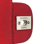 Lambskin Quilted Chain Clutch Flap Red