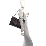 Mellow Nappa Donut Chain Large Flamenco Knot Clutch Dark Brownie