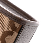 Monogram Jumbo GG Textured Dollar Calfskin Web Mini Vertical Tote Camel Ebony New Acero