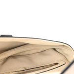 Grained Calfskin Saddle Bag White