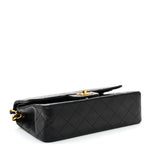 Lambskin Quilted Small Double Flap Black
