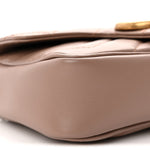 Calfskin Matelasse Super Mini GG Marmont Shoulder Bag Porcelain Rose