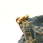 Monogram Denim Mini Pleaty Blue