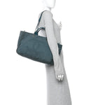 Canvas Large Double Face Shopping Tote Green