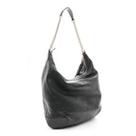Pebbled Calfskin Medium Soho Chain Hobo Black