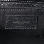 Crinkled Calfskin Matelasse Monogram Medium Niki Chain Satchel Black