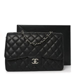 Caviar Quilted Jumbo Single Flap Black