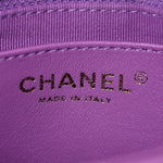 Lambskin Quilted Small CC Funky Town Flap Purple