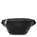 Piuma Calfskin Jumbo GG Embossed Small Belt Bag Black