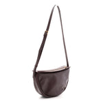 Soft Calfskin Moon Sling Bag Plum