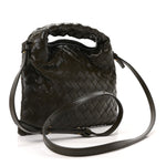 Calfskin Intrecciato Mini Hop Khaki