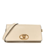 Calfskin Vlogo Crossbody Pouch White